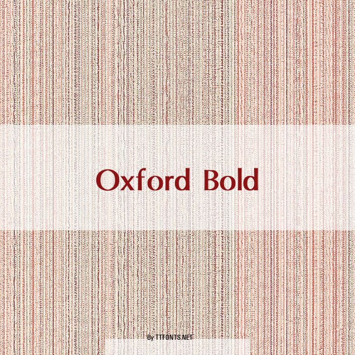 Oxford Bold example